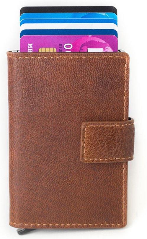 Figuretta Leren Cardprotector RFID Compact Creditcardhouder, Sieraden, Tassen en Uiterlijk, Portemonnees, Verzenden