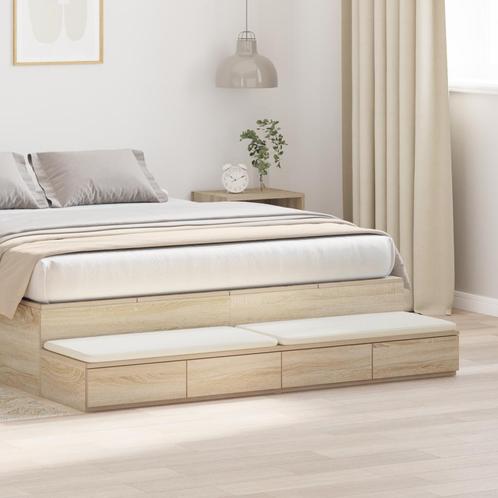vidaXL Bedladen Sonoma Eiken 160x36,5x16,5 cm Bewerkt Hout, Huis en Inrichting, Slaapkamer | Nachtkastjes, Nieuw, Minder dan 45 cm