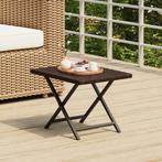 vidaXL Tafel inklapbaar 45x35x32 cm poly rattan bruin, Verzenden, Nieuw