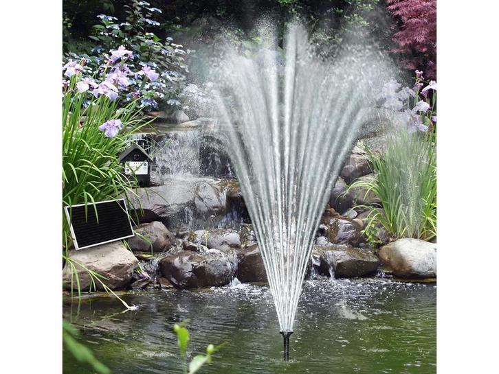 Fonteinpomp Zonne-energie - 4 Opzetstukken - Accu - Wit, Tuin en Terras, Overige Tuin en Terras, Nieuw, Verzenden