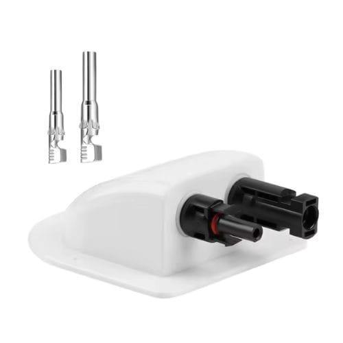 Dakdoorvoer zonnepaneel rond met MC4 (Wit & Zwart) - wit, Caravans en Kamperen, Overige Caravans en Kamperen, Nieuw, Ophalen of Verzenden