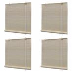 vidaXL Rolgordijnen 4 st 120x160 cm bamboe natuurlijk, Verzenden, Nieuw, Beige