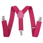 Fako Fashion - Kinder Bretels - Effen - 65cm - Donkerroze, Verzenden, Nieuw