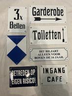 Emaille bord (7) - Toiletten - garderobe - ingang café -