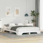 vidaXL Bedframe met opslag Wit 140 x 210 cm Hout, Verzenden, Nieuw, Wit, Hout