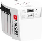 Skross - World Travel Adapter 2-pole + 1 USB Charger + 1, Verzenden, Nieuw