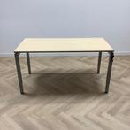 Tweedehands slingerbureau, 160x80 cm, ahorn - grijs, Huis en Inrichting, Bureaus, Ophalen of Verzenden, Gebruikt, Bureau