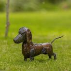 Beeld: metalen teckel, 1 tot 2 jaar, Geslacht onbekend, Eén hond, Nederland