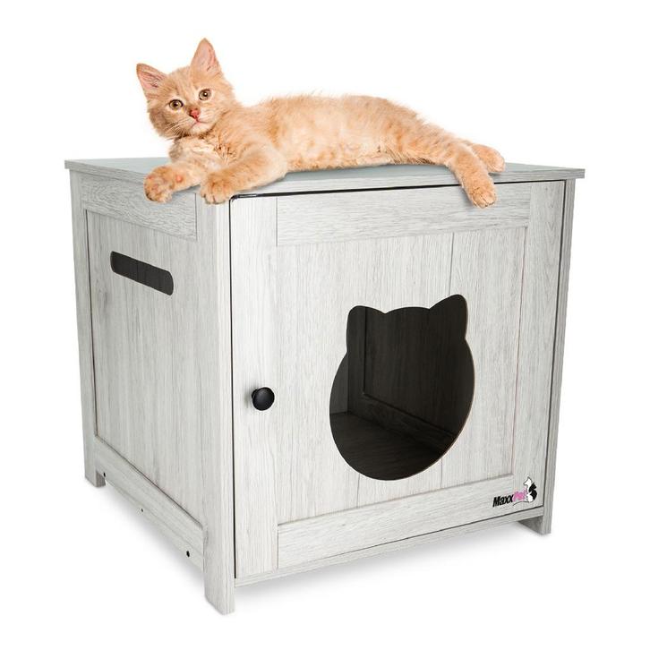 MaxxPet Houten Kattenhuis 30x30x30cm (Katten toebehoren), Dieren en Toebehoren, Katten-accessoires, Nieuw, Verzenden