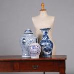Doorleefde  lange sidetable met 3 laden op gedraaide poten N, Antiek en Kunst, Ophalen of Verzenden