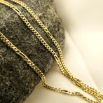 Gouden gourmet schakel ketting | 46,5 cm (witgoud), Sieraden, Tassen en Uiterlijk, Kettingen, Ophalen of Verzenden, Gebruikt, Overige kleuren