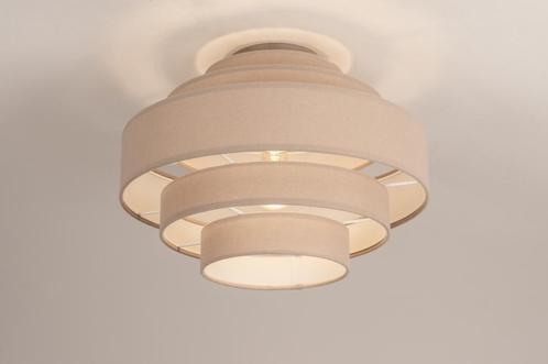 Rietveld Plafondlampen - Taupe - Stof, Metaal, Huis en Inrichting, Lampen | Plafondlampen, Verzenden