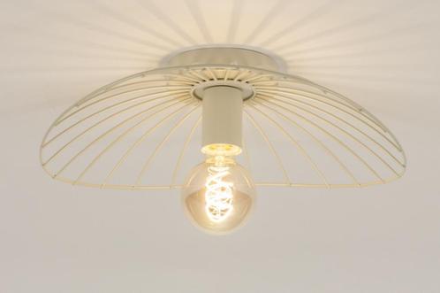 Rietveld Plafondlampen - Beige, Zand - Metaal, Huis en Inrichting, Lampen | Plafondlampen, Verzenden