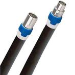 Coax kabel op de hand gemaakt - 15 meter  - Zwart - IEC 4G, Audio, Tv en Foto, Audiokabels en Televisiekabels, Nieuw, Verzenden