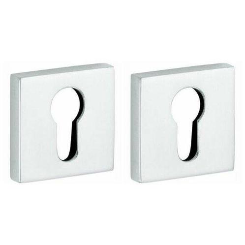 Set van twee PC-Plaatjes Bauhaus verdekt glans chroom, Doe-het-zelf en Verbouw, Hang- en Sluitwerk, Nieuw, Ophalen of Verzenden