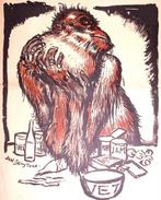 Spotprent Kritiek op hamsteren door Nederlandse elite tij..., Antiek en Kunst, Kunst | Litho's en Zeefdrukken, Verzenden