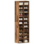 vidaXL Schoenenkast 54x34x183 cm spaanplaat oud hout, Huis en Inrichting, Verzenden, Nieuw