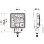 LED werklamp vierkant 27 watt breedstraler, Ophalen of Verzenden, Nieuw