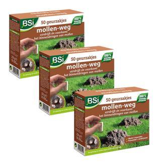 Mollenverjager | BSI | 3 stuks | 150 zakjes (Geurzakjes), Dieren en Toebehoren, Overige Dieren-accessoires, Nieuw, Verzenden