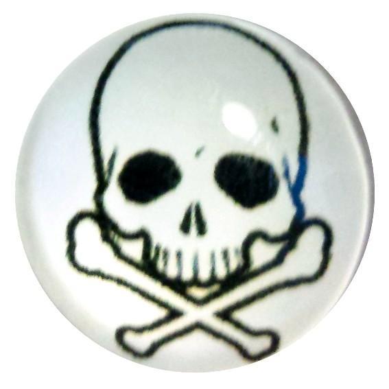 Fako Bijoux - Click Button - Glas - Schedel Botten, Sieraden, Tassen en Uiterlijk, Armbanden, Verzenden