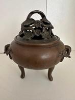 Pot - Gegoten messing - Bronzen wierookbrander, Antiek en Kunst