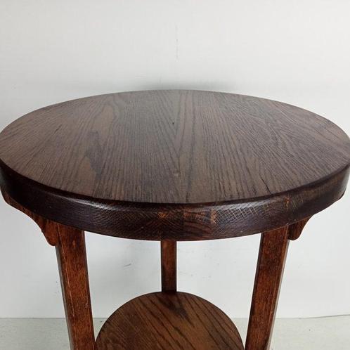 Bijzettafel - Hout, eik - Piëdestal / Plantentafel, Antiek en Kunst, Kunst | Designobjecten