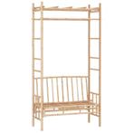 Bamboe Tuinbank met Pergola 116cm | Tweedekansje | OP=OP, Tuin en Terras, Tuinbanken, Ophalen of Verzenden, Nieuw