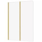 REA 2-delige badwand - geborsteld goud - gehard glas - 10..., Doe-het-zelf en Verbouw, Sanitair, Ophalen of Verzenden, Nieuw