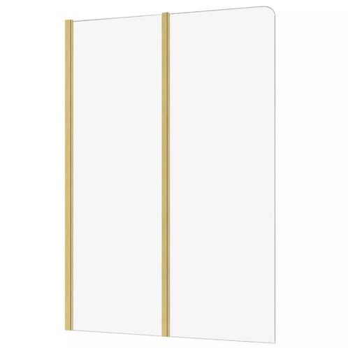 REA 2-delige badwand - geborsteld goud - gehard glas - 10..., Doe-het-zelf en Verbouw, Sanitair, Nieuw, Ophalen of Verzenden