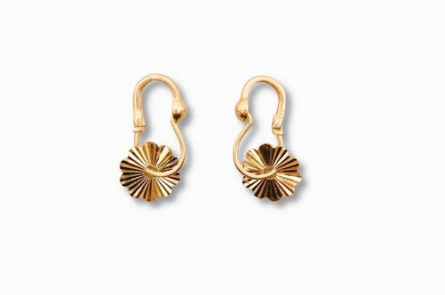 Gouden Oorbellen met Bloemmotief 14K, Sieraden, Tassen en Uiterlijk, Oorbellen, Goud, Nieuw, Goud, Verzenden