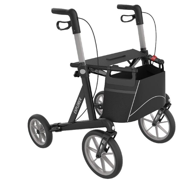 Rehasense Explorer outdoor rollator STANDARD - Zwart, Diversen, Rollators, Ophalen of Verzenden