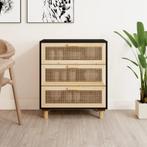 vidaXL Dressoir 60x30x70 cm massief grenen hout en rattan, Huis en Inrichting, Kasten | Dressoirs, Verzenden, Nieuw, 50 tot 100 cm