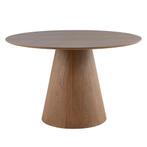 Eettafel Rond Olivia 120 cm Walnoot, Nieuw, Rond, Industriële meubels, Overige houtsoorten