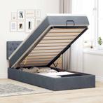 vidaXL Ottoman bed met matras en LEDs 90x200cm fluweel, Huis en Inrichting, 90 cm, Eenpersoons, Verzenden, Nieuw
