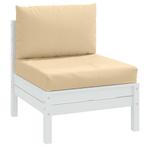 vidaXL Palletkussens 2 st stof gemêleerd beige, Huis en Inrichting, Woonaccessoires | Kussens, Verzenden, Nieuw, Beige