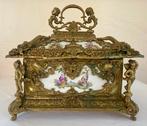 Doos - Brons, Porselein - In Napoleon III-stijl, Antiek en Kunst, Antiek | Meubels | Stoelen en Banken