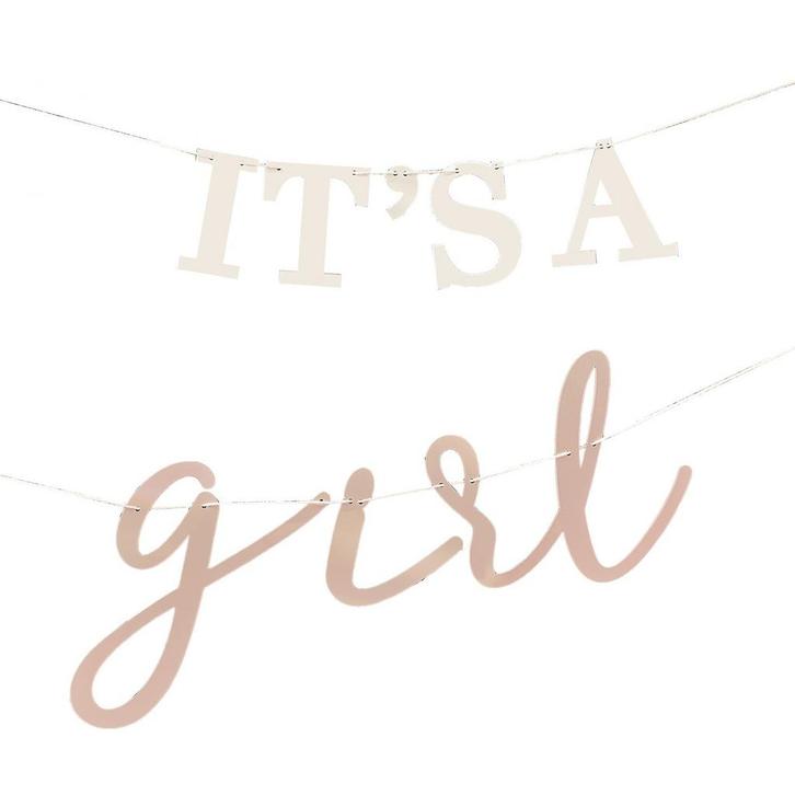 Letterslinger ItS A Girl 50cm, Hobby en Vrije tijd, Feestartikelen, Nieuw, Verzenden