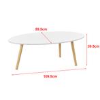 [en.casa] Salontafel Viborg ovaal 109,5x59,5x39,5 cm wit en, Huis en Inrichting, Verzenden, Nieuw