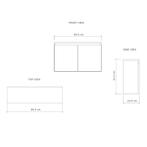 Fonteinmeubel BWS Meadow 80x50 cm Choco Eiken Incl. Topplaat, Ophalen of Verzenden, Nieuw