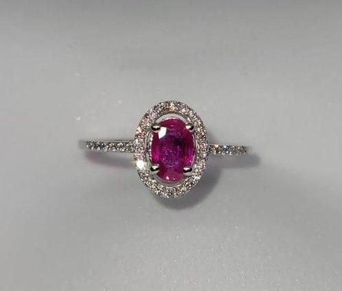 Zonder Minimumprijs - Ring - 14 karaat Witgoud - 0.70ct. tw., Sieraden, Tassen en Uiterlijk, Ringen