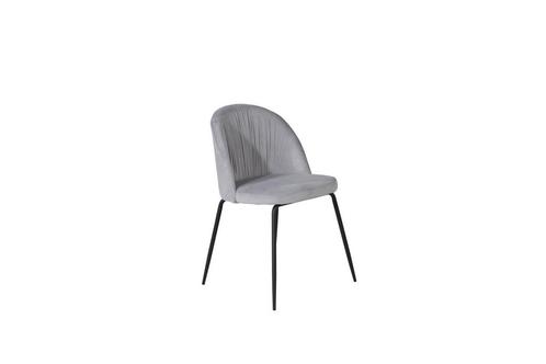 Eetkamerstoel - Niklaus - Lichtgrijs - Fluweel - Jörn, Huis en Inrichting, Stoelen, Nieuw, Verzenden