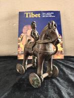 Paard met Mahut tempel-speelgoed - Gepatineerd brons -