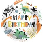 Helium Ballon Happy Birthday Dino Leeg 45cm, Verzenden, Nieuw