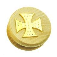 Houten Kruidengrinder Ø55mm Kruis, Verzamelen, Rookartikelen, Aanstekers en Luciferdoosjes, Nieuw, Ophalen of Verzenden