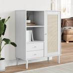 vidaXL buffetkast SENJA rattan-look 90x40x112 cm massief, Huis en Inrichting, Kasten | Buffetkasten, Verzenden, 100 tot 150 cm