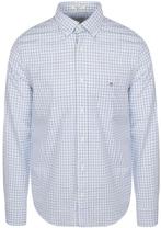 Gant Casual Overhemd Poplin Ruit Blauw maat M Heren, Kleding | Heren, Overhemden, Verzenden, Nieuw, GANT