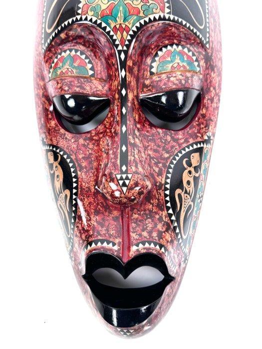 Lombok-masker van hout, met de hand beschilderd en parelmoer, Antiek en Kunst, Kunst | Niet-Westerse kunst