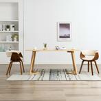 vidaXL Eetkamerstoelen 2 st gebogen hout en kunstleer, Huis en Inrichting, Stoelen, Verzenden, Nieuw
