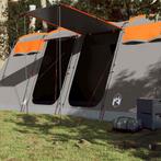 vidaXL Tunneltent 10-persoons waterdicht grijs en oranje, Caravans en Kamperen, Verzenden, Nieuw, Tot en met 2