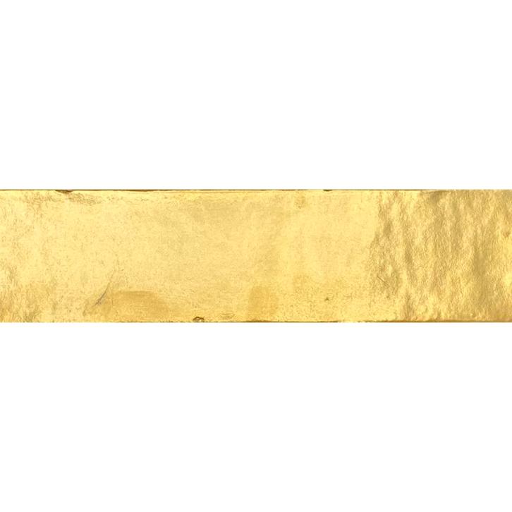Wandtegel - Goud - 6,2x25cm - Decor - Mat - R87ATGO, Doe-het-zelf en Verbouw, Tegels, Nieuw, Keramiek, Ophalen of Verzenden